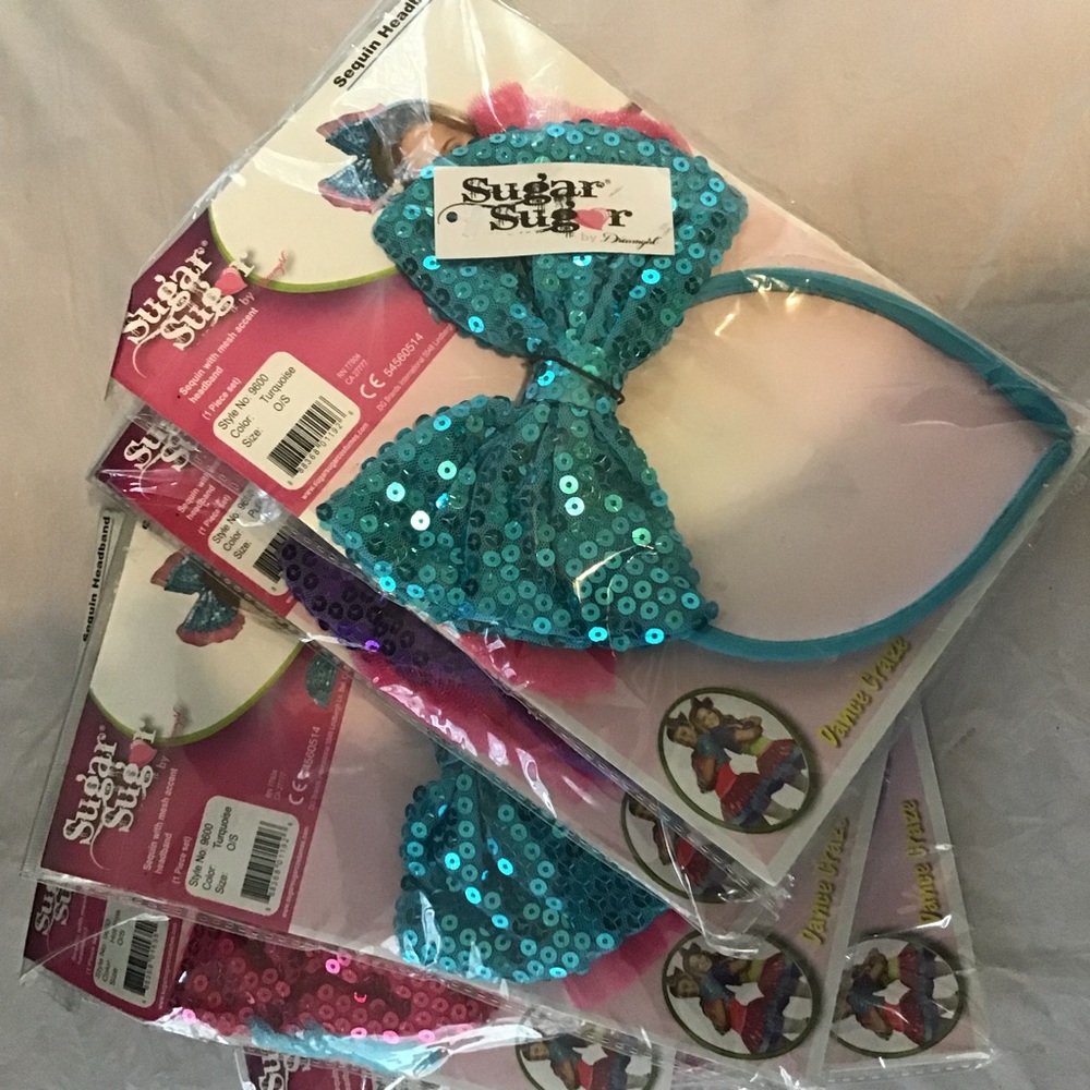 Sequin headbands in 3 colors